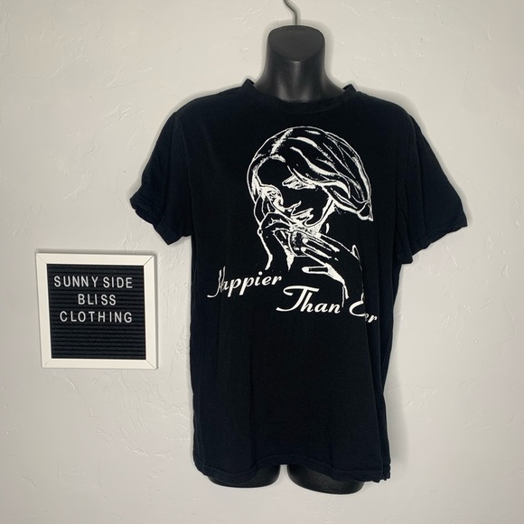 Billie Eilish Happier Than Ever Concert Crewneck Graphic Tee Size Medium - Picture 1 of 7